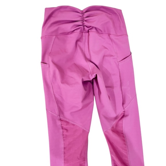 Yogalicious Lux berry Leggings cropped pockets ruched back high waist small - Picture 6 of 7